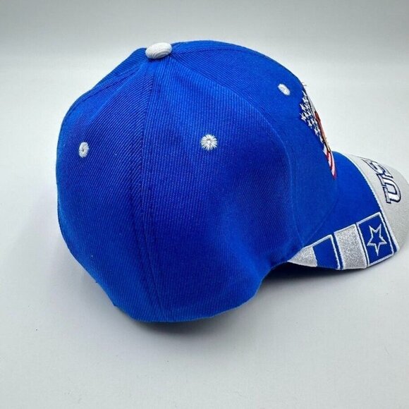 USA Flag Hat One Size American Eagle Strap Back Adjustable Cap Stars Stripes - Picture 2 of 9